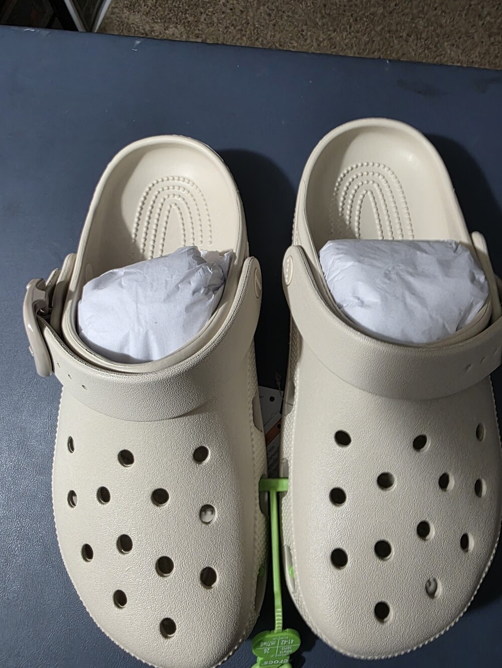 Crocs Size 8m/10w  Neutral Cream Comfort Clogs